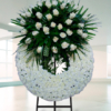 Corona Funeraria Blanca Deluxe H22 especial